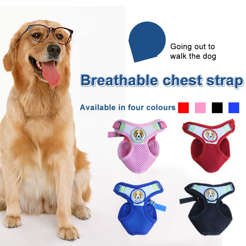 Mesh Pet Puppy Dog Vest Harness for Small Dogs Walking and Leash Set Cat Chain Leads Mascotas Accessory