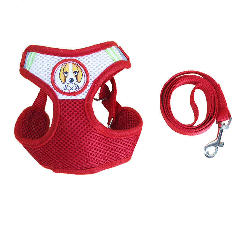 Mesh Pet Puppy Dog Vest Harness for Small Dogs Walking and Leash Set Cat Chain Leads Mascotas Accessory