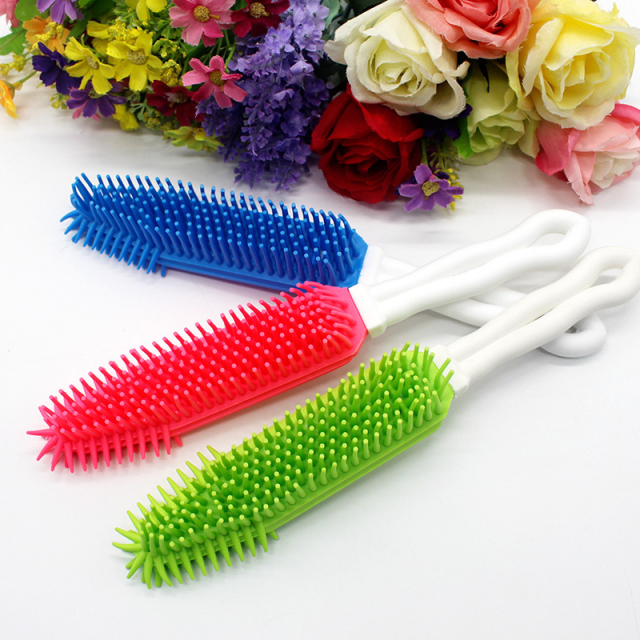 Hollow Silicone Post Pet Hair Removal Brush Comb for Dog and Cat Hair