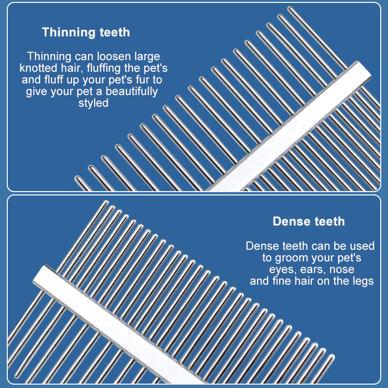 Tangle-Free Dog and Cat Grooming Comb for Pet Hair Care