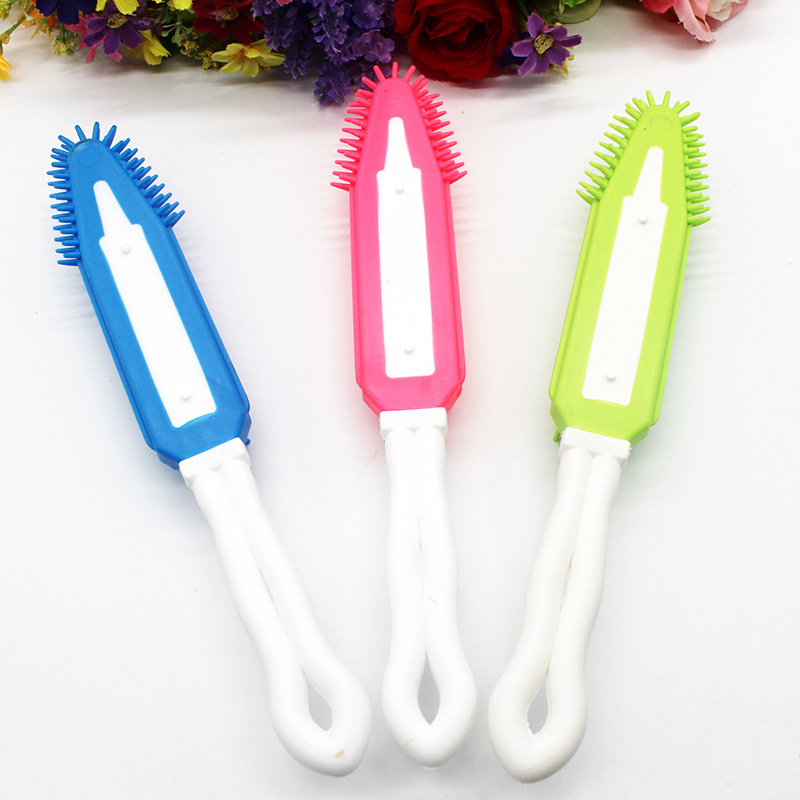 Hollow Silicone Post Pet Hair Removal Brush Comb for Dog and Cat Hair