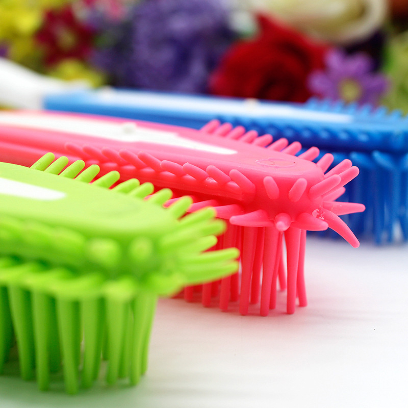 Hollow Silicone Post Pet Hair Removal Brush Comb for Dog and Cat Hair