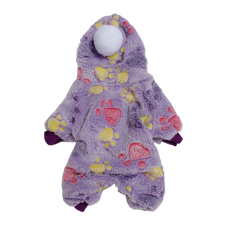 Pet Cotton Clothes Fur Ball Flannel Material Autumn And Winter Pet Clothes for Soft Plush Small Medium Dogs