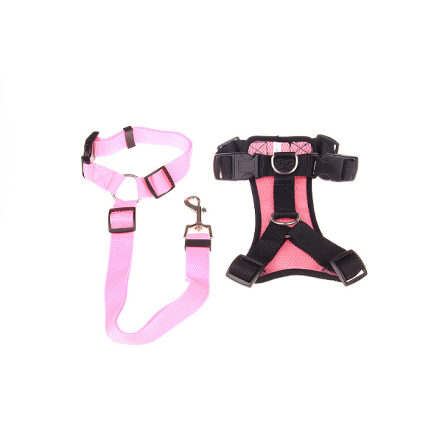 Pet Vest Harness Collar Lead With Car Vehicle Safety Belt Auto Travel Cat Dog Puppy Pet Harness Lead Leash Seat Belt