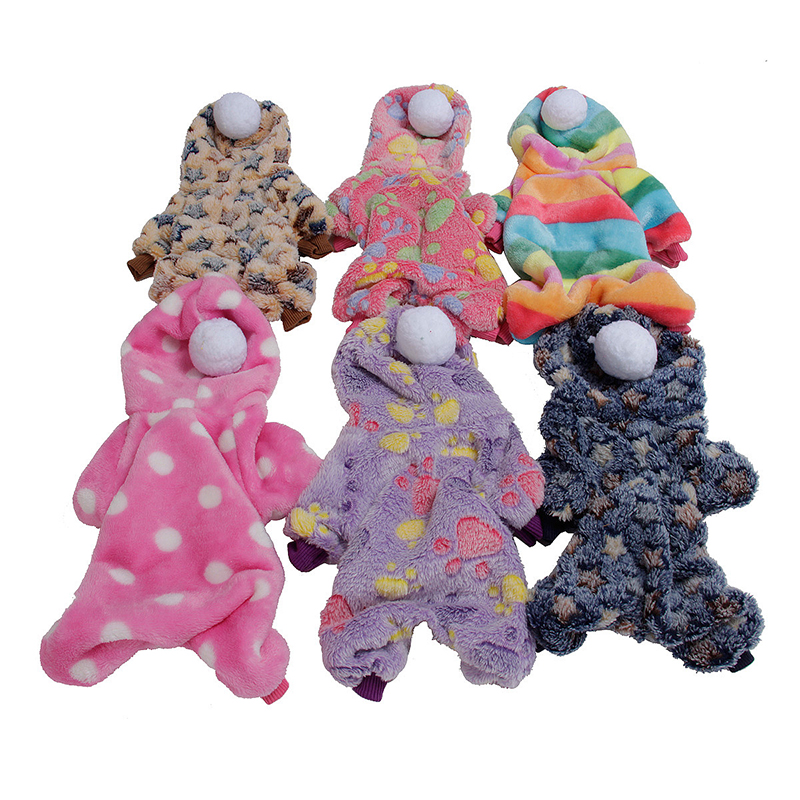 Pet Cotton Clothes Fur Ball Flannel Material Autumn And Winter Pet Clothes for Soft Plush Small Medium Dogs