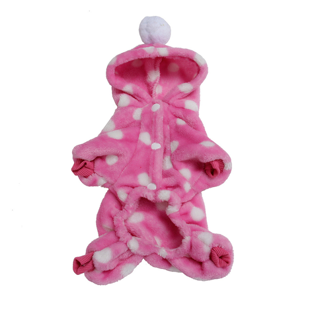 Pet Cotton Clothes Fur Ball Flannel Material Autumn And Winter Pet Clothes for Soft Plush Small Medium Dogs