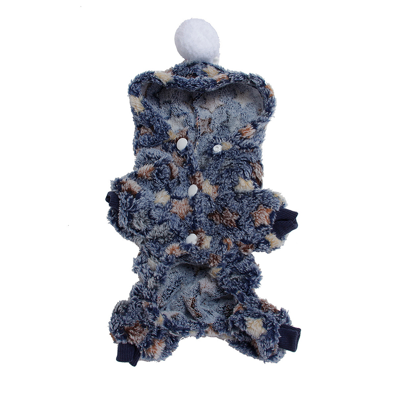 Pet Cotton Clothes Fur Ball Flannel Material Autumn And Winter Pet Clothes for Soft Plush Small Medium Dogs