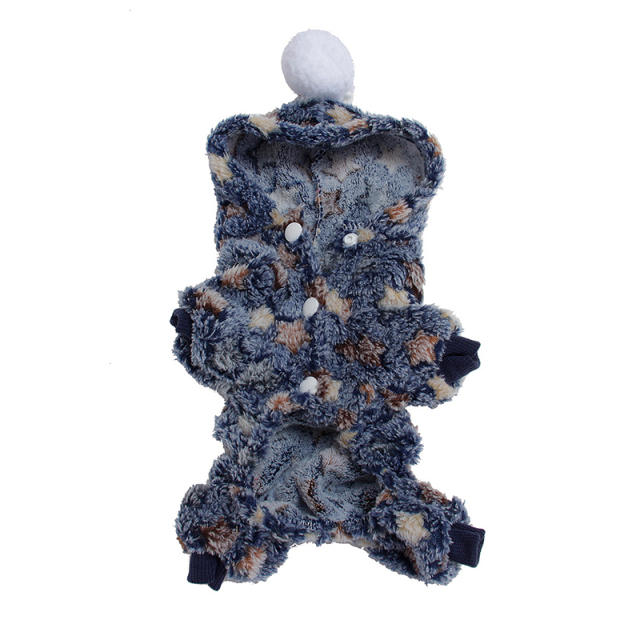 Pet Cotton Clothes Fur Ball Flannel Material Autumn And Winter Pet Clothes for Soft Plush Small Medium Dogs