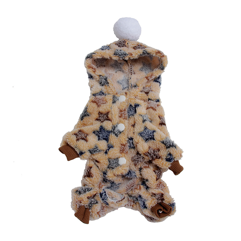 Pet Cotton Clothes Fur Ball Flannel Material Autumn And Winter Pet Clothes for Soft Plush Small Medium Dogs