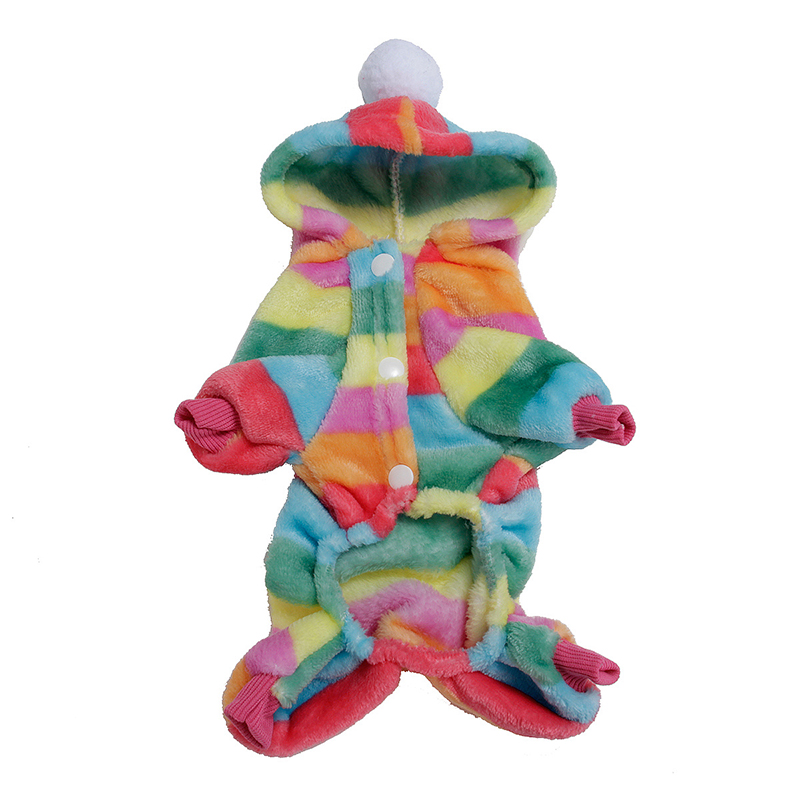 Pet Cotton Clothes Fur Ball Flannel Material Autumn And Winter Pet Clothes for Soft Plush Small Medium Dogs