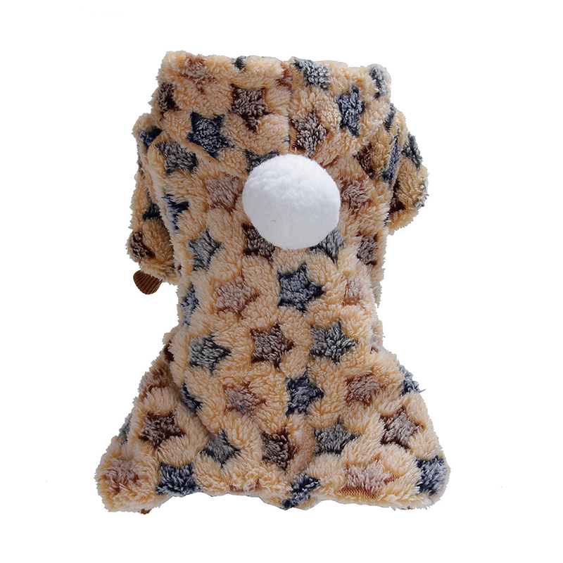 Pet Cotton Clothes Fur Ball Flannel Material Autumn And Winter Pet Clothes for Soft Plush Small Medium Dogs