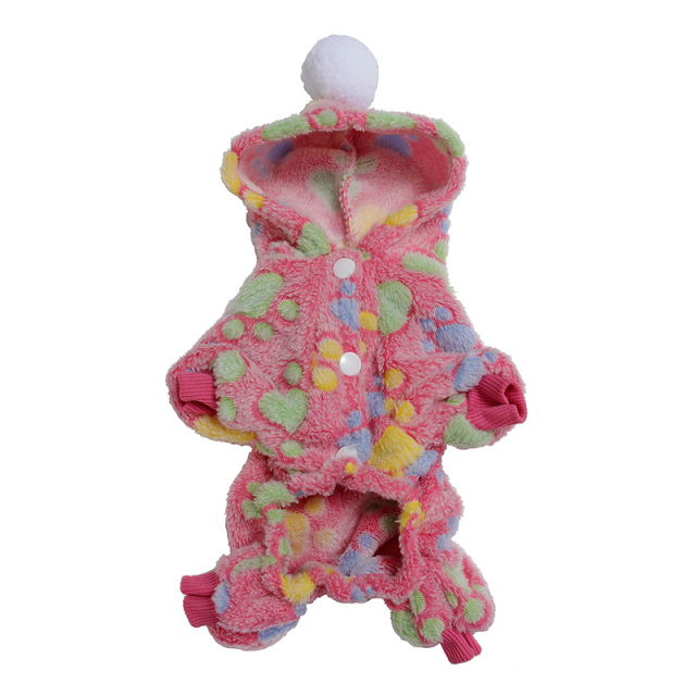 Pet Cotton Clothes Fur Ball Flannel Material Autumn And Winter Pet Clothes for Soft Plush Small Medium Dogs