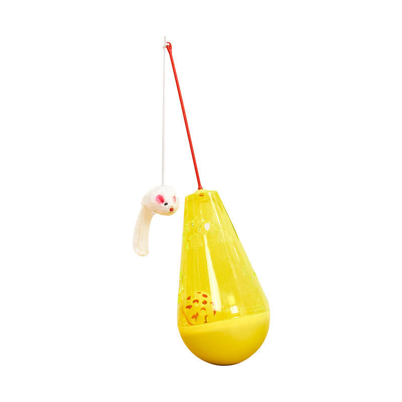 Water Drop Wobbler Cat Teaser Wand Cat Toy Plastic Wobbler Mouse Bell Ball