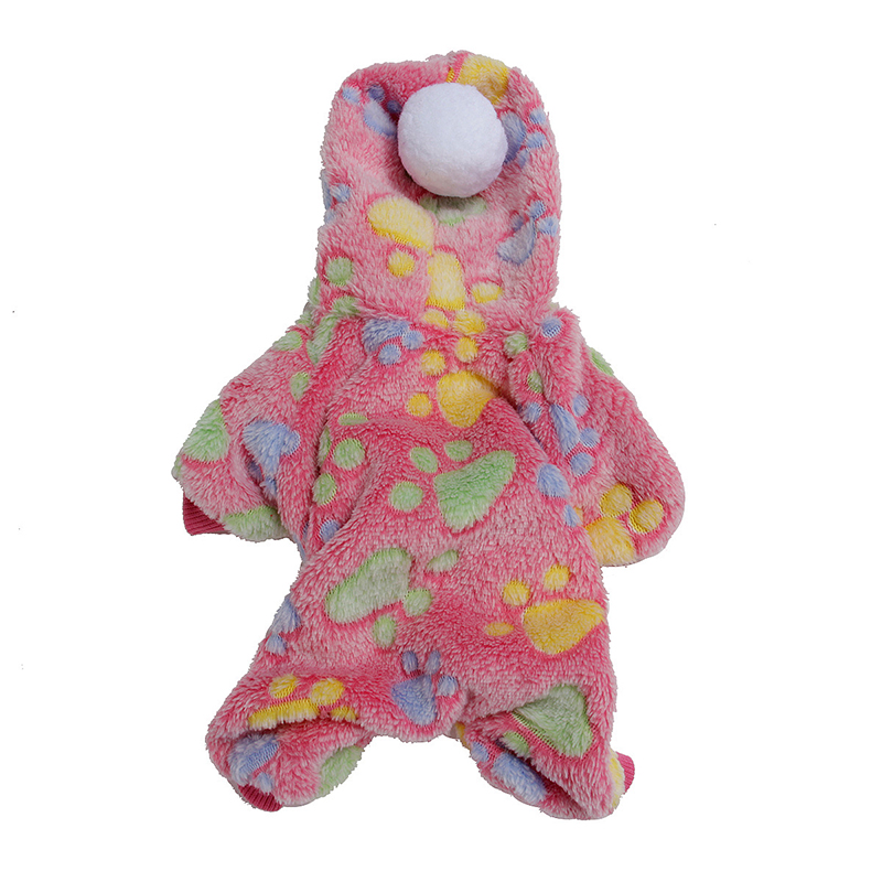 Pet Cotton Clothes Fur Ball Flannel Material Autumn And Winter Pet Clothes for Soft Plush Small Medium Dogs