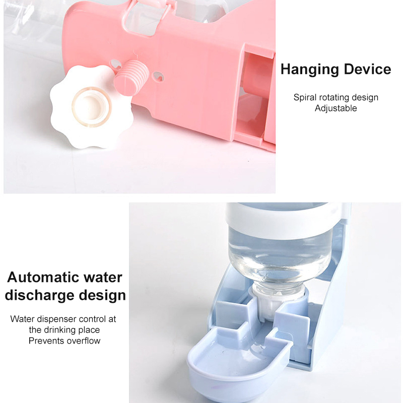 Automatic Hanging Cage Water Dispenser Pet Waterer for Pigeons Rabbits Cats and Dogs