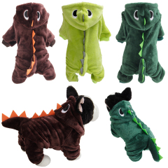 Pet Winter Clothes Dinosaur Costume Cute and Funny Transformation Attire Outfit