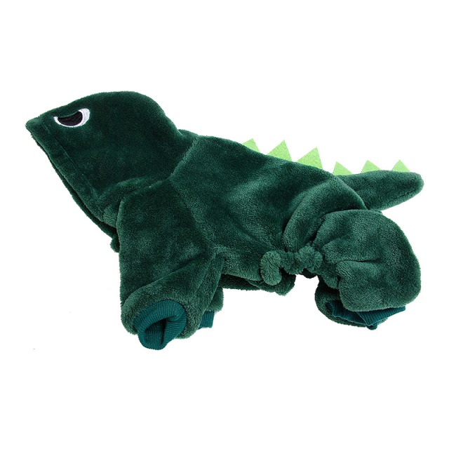 Pet Winter Clothes Dinosaur Costume Cute and Funny Transformation Attire Outfit