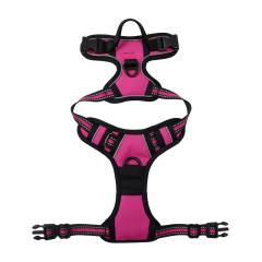 Adjustable Reflective Dog Vest Harness Pet No Pull Dog Harness Release at Neck Easy Control Handle for Small Medium Large Dogs