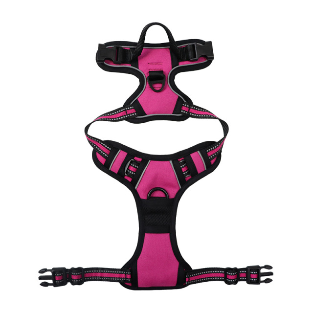 Adjustable Reflective Dog Vest Harness Pet No Pull Dog Harness Release at Neck Easy Control Handle for Small Medium Large Dogs