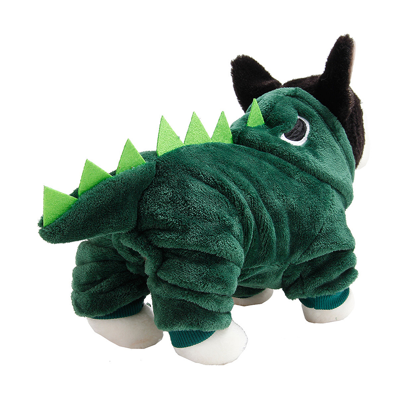 Pet Winter Clothes Dinosaur Costume Cute and Funny Transformation Attire Outfit