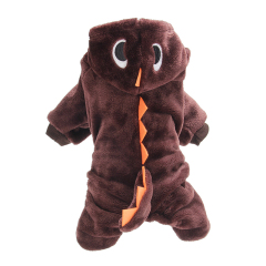 Pet Winter Clothes Dinosaur Costume Cute and Funny Transformation Attire Outfit