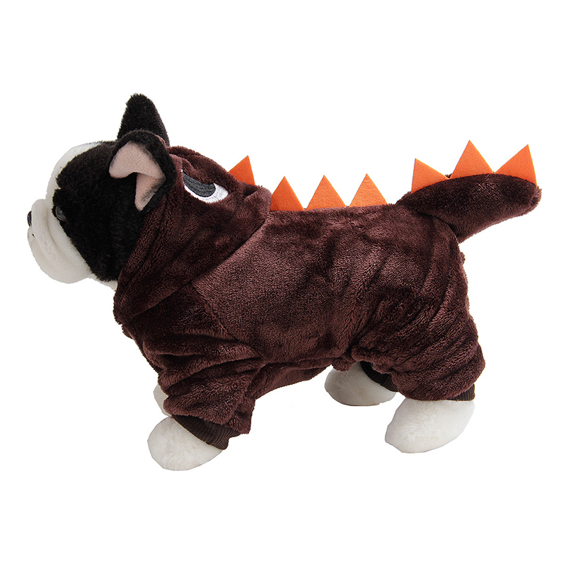 Pet Winter Clothes Dinosaur Costume Cute and Funny Transformation Attire Outfit