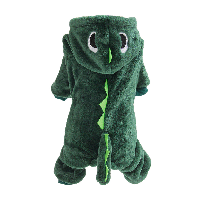 Pet Winter Clothes Dinosaur Costume Cute and Funny Transformation Attire Outfit