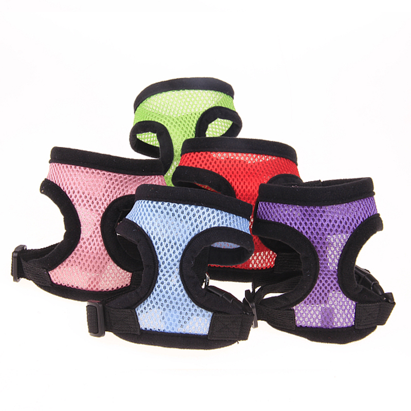 Small Dog Traction Mesh Cloth Collar for Puppy Vest Wire Nylon Harness Pet Supplies