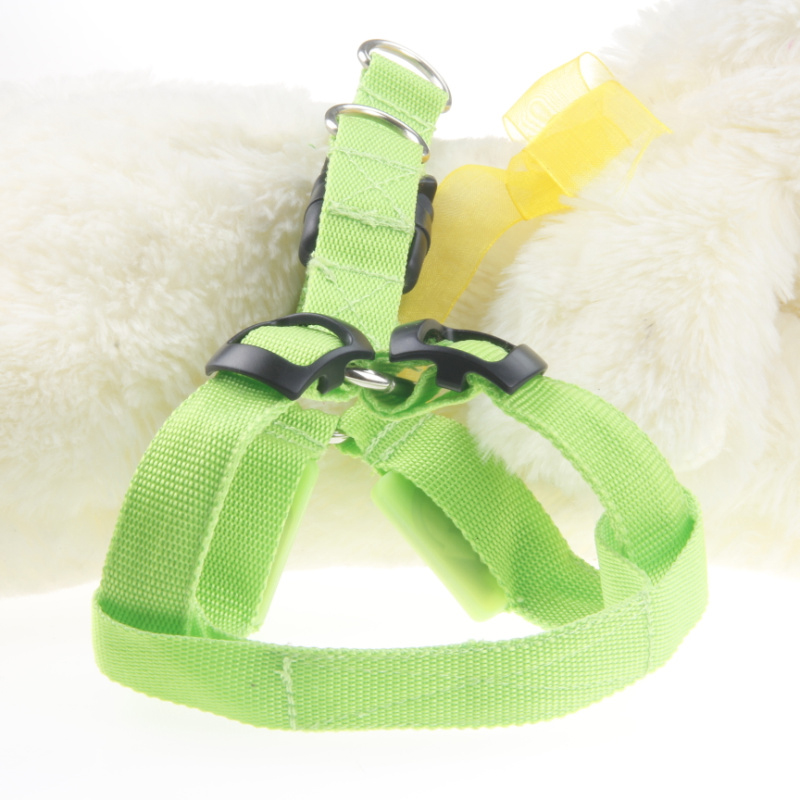 Small Dog LED Traction Collar for Puppy Vest Wire Nylon Harness Pet Supplies