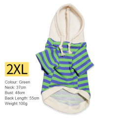 Pet Casual Winter Striped Clothes Sweatshirt Hipster Hooded Outfit for Dogs and Cats