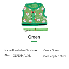 Christmas Festive Dog Clothing for Cat Puppy Vest Wire Nylon Harness Pet Supplies