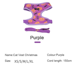 Christmas Festive Dog Clothing for Cat Puppy Vest Wire Nylon Harness Pet Supplies