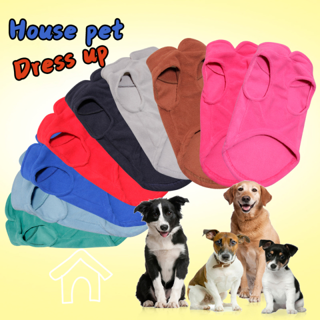 Fleece Vests Pet Clothes for Autumn and Winter Outdoor Sportswear