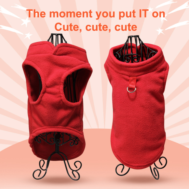 Fleece Vests Pet Clothes for Autumn and Winter Outdoor Sportswear