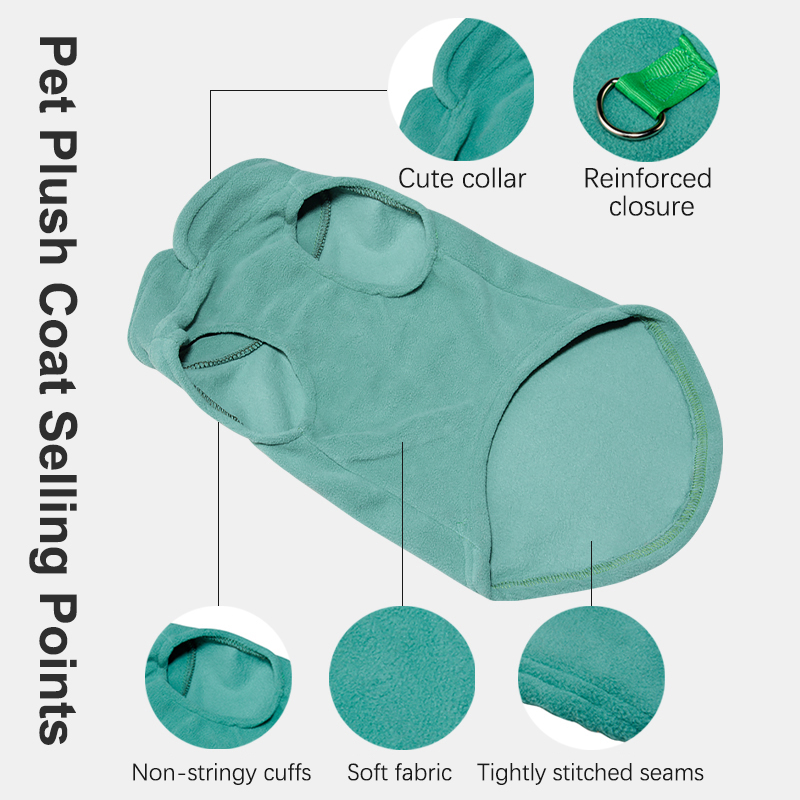 Fleece Vests Pet Clothes for Autumn and Winter Outdoor Sportswear