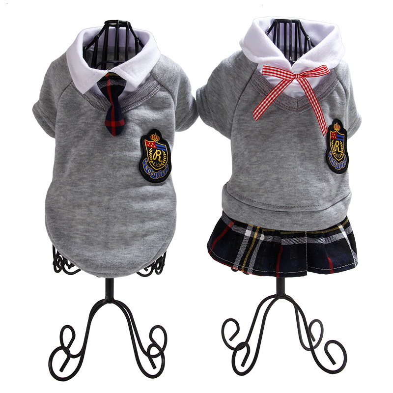 Pet Couple School Clothes for Puppy Kitten Teddy Dog
