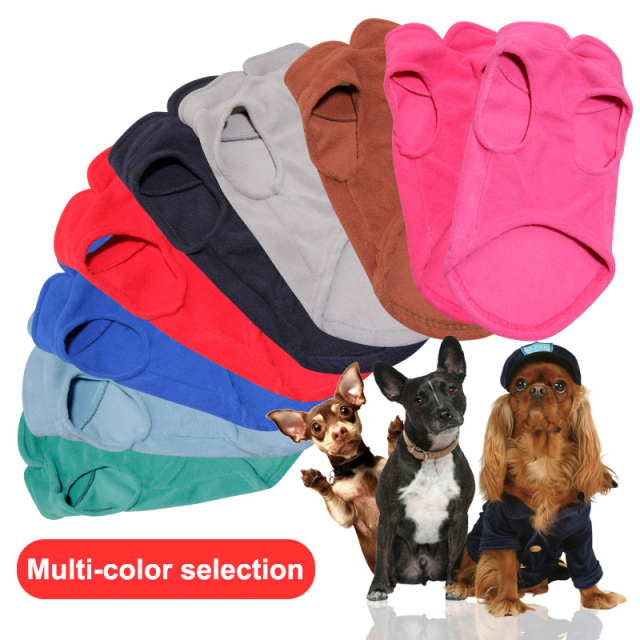 Fleece Vests Pet Clothes for Autumn and Winter Outdoor Sportswear