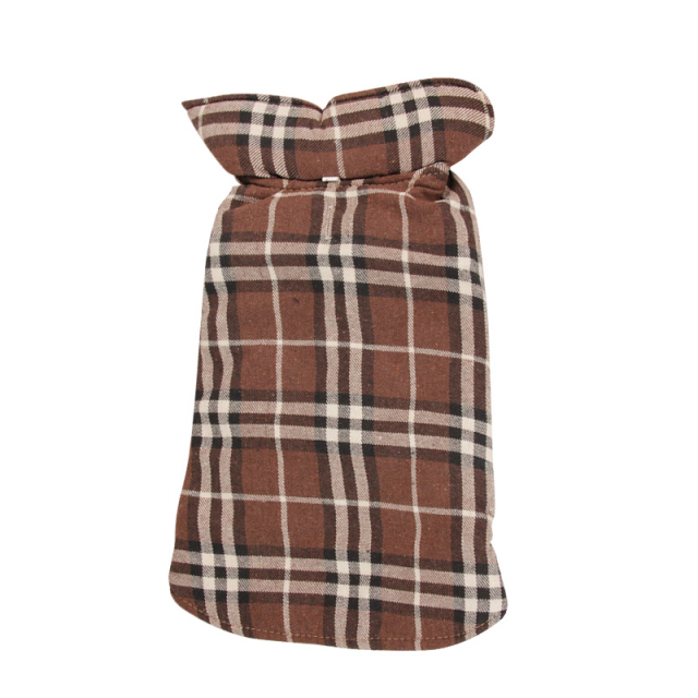 Winter Pet Polyester Cotton Jacket with British Style Elastic Tabs for Medium and Small Dogs