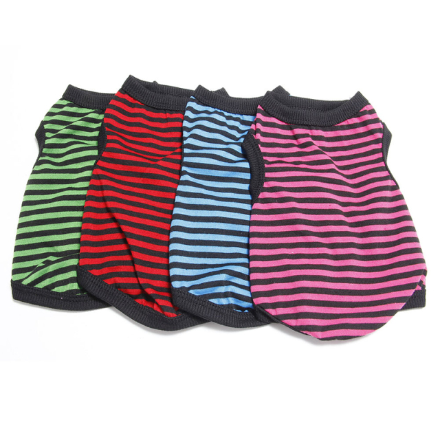 Pet Striped Clothes T Shirt Puppy Spring-Summer Vest for Small Dogs and Cats