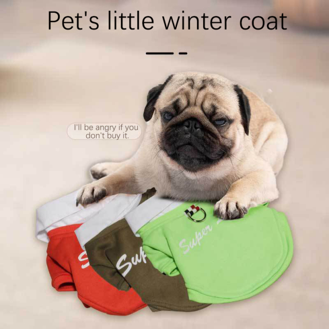 Winter Pet Polyester Vest Hoodie Puppy Clothes Comfortable Outfits for Medium and Small Dogs