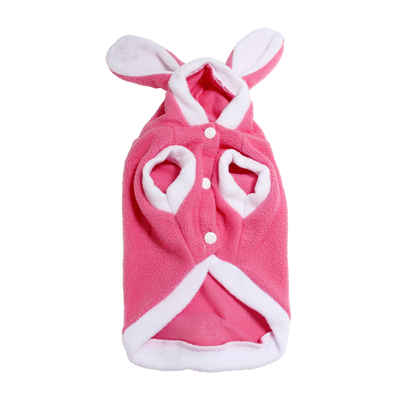 Warm Thickened Cat Costumes Rabbit Bunny Suit Pet Cute Winter Windproof Clothes