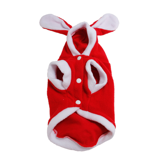 Warm Thickened Cat Costumes Rabbit Bunny Suit Pet Cute Winter Windproof Clothes