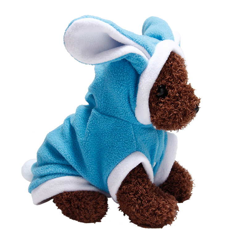 Warm Thickened Cat Costumes Rabbit Bunny Suit Pet Cute Winter Windproof Clothes
