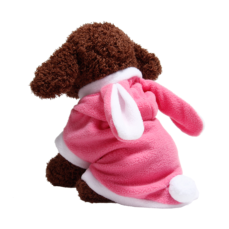 Warm Thickened Cat Costumes Rabbit Bunny Suit Pet Cute Winter Windproof Clothes