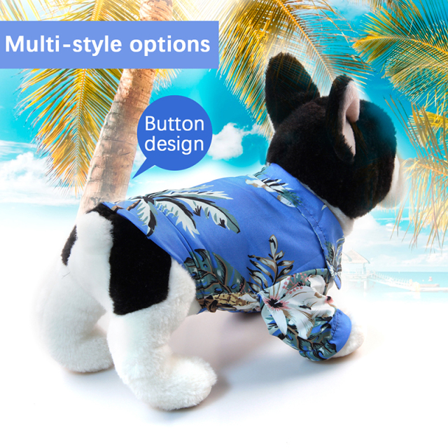 Hawaii Summer Beach Dog Shirts Breathable Pet Clothes for Small Puppy Cat Clothing Pet Accessoires