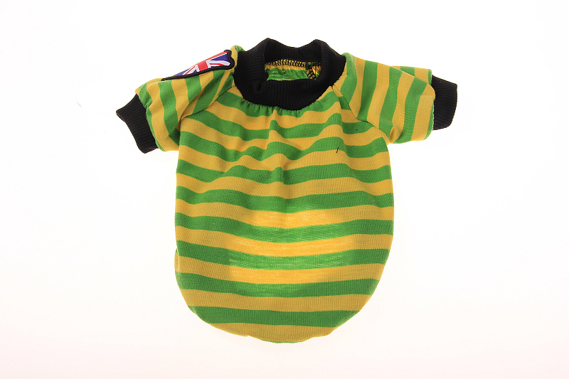 British Stylish Colorful Striped Dog Vest Casual T-shirt for Small Puppy Clothing Pet Accessoire