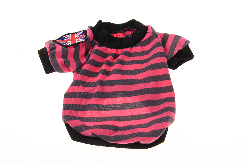 British Stylish Colorful Striped Dog Vest Casual T-shirt for Small Puppy Clothing Pet Accessoire