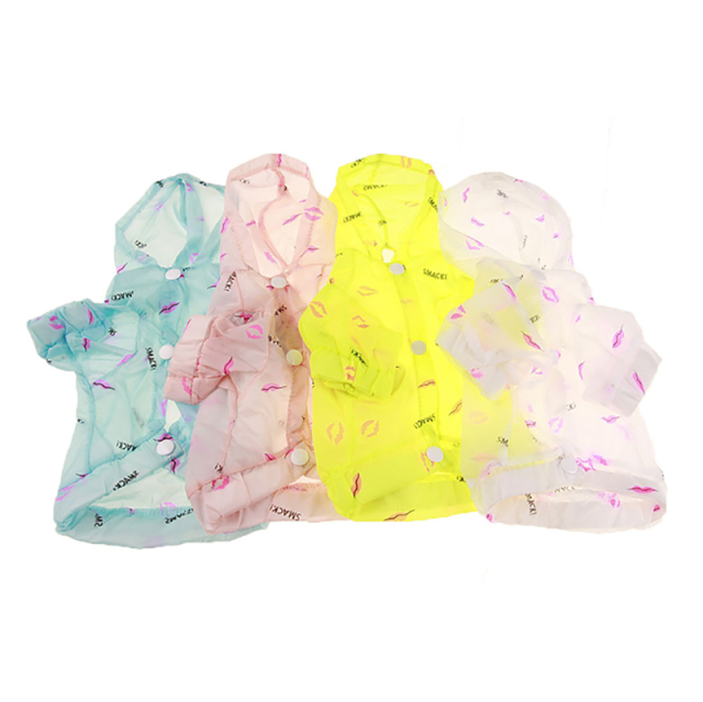 Summer Pet Clothes with Sun Protection Lip Print Design Dog Shirts for Small Puppy Clothing Pet Accessoire