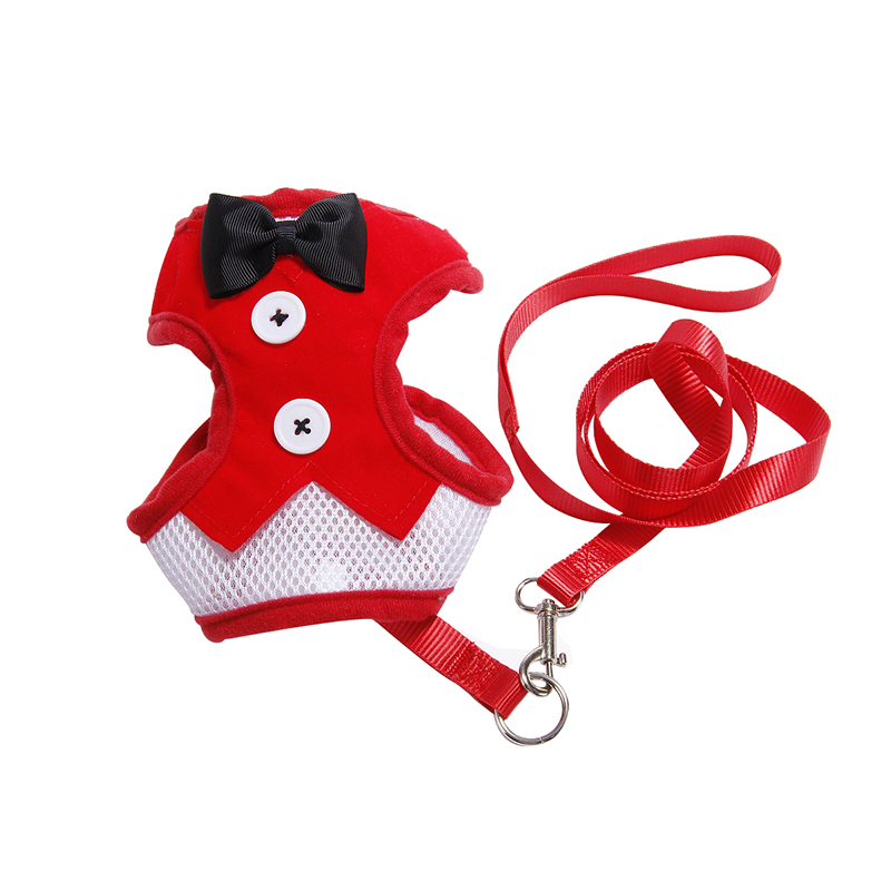 Pet Chest and Back Set with Evening Dress Vest and Cat Leash Set Pet Accessoire