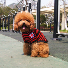 British Stylish Colorful Striped Dog Vest Casual T-shirt for Small Puppy Clothing Pet Accessoire